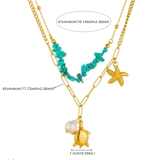 Turtle Island Necklace 