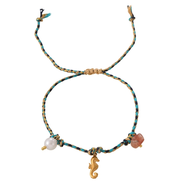 Seahorse Charm Rope Vòng tay/ Vòng Cổ chân 