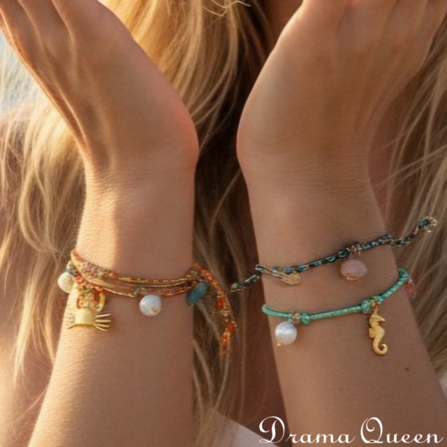 Crab Charm Rope Vòng tay/ Vòng  cổ chân 