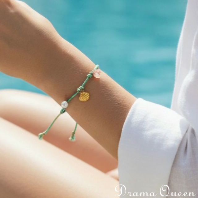 Seashell Charm Rope Vòng tay / Vòng cổ chân 