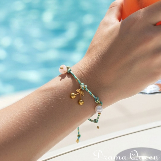 Cherry 🍒 Charm Rope Vòng tay / Vòng Cổ Chân 